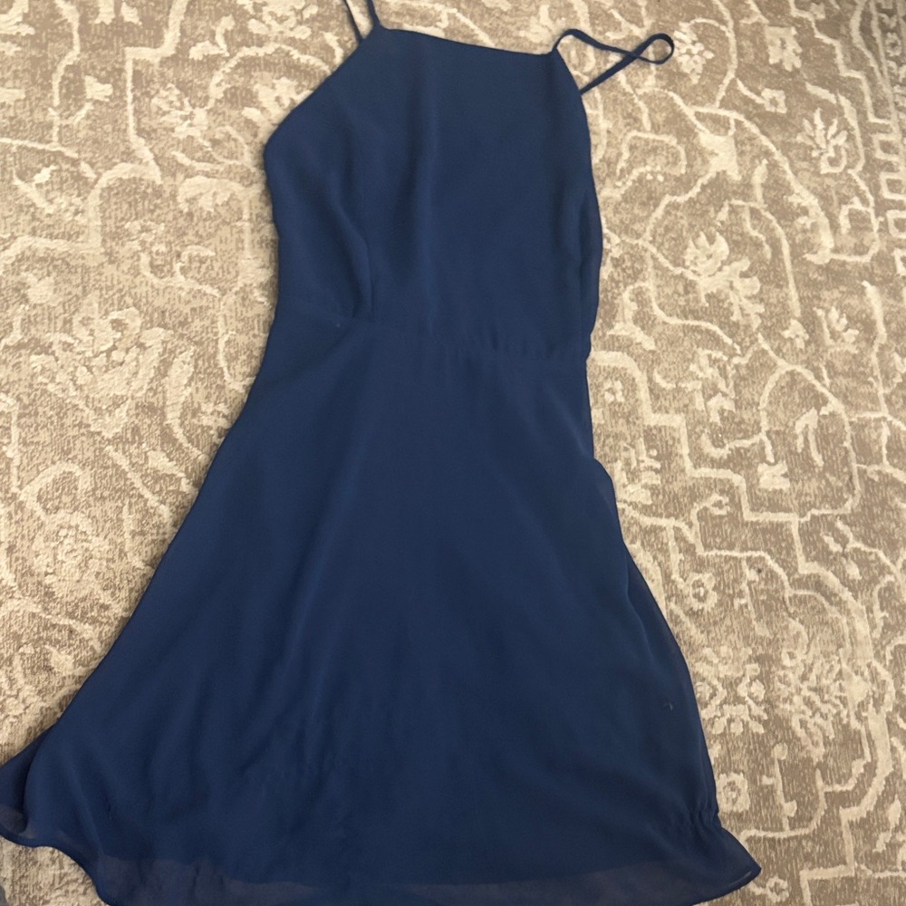 Macy's Chic Navy Backless Dress